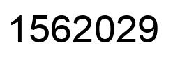 Number 1562029 black image