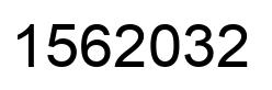 Number 1562032 black image