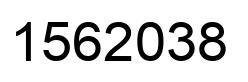 Number 1562038 black image