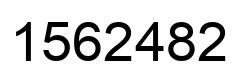 Number 1562482 black image