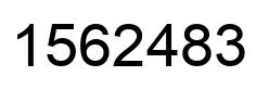 Number 1562483 black image
