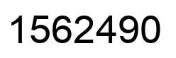 Number 1562490 black image