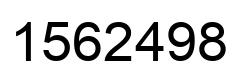 Number 1562498 black image