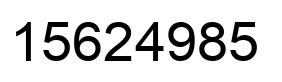 Number 15624985 black image