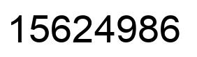 Number 15624986 black image