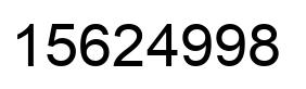 Number 15624998 black image