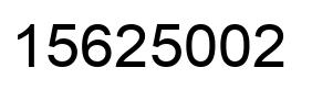 Number 15625002 black image