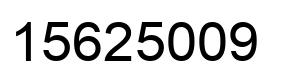 Number 15625009 black image