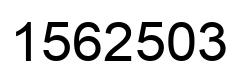 Number 1562503 black image