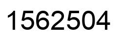Number 1562504 black image