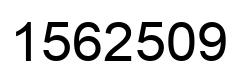 Number 1562509 black image