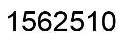 Number 1562510 black image