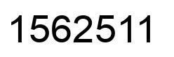 Number 1562511 black image