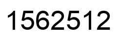 Number 1562512 black image