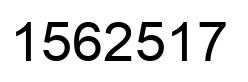 Number 1562517 black image