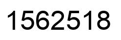 Number 1562518 black image