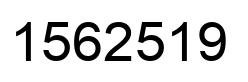Number 1562519 black image
