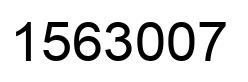 Number 1563007 black image