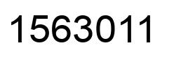 Number 1563011 black image