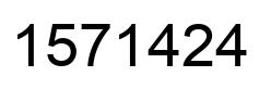 Number 1571424 black image