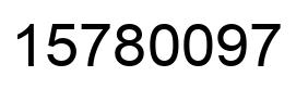 Number 15780097 black image
