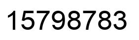 Número 15798783 imagen negro
