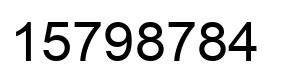 Número 15798784 imagen negro