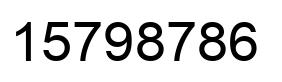 Número 15798786 imagen negro