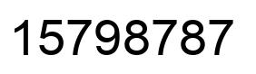 Número 15798787 imagen negro