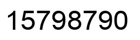 Número 15798790 imagen negro