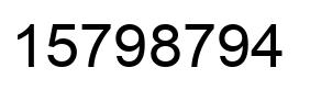 Número 15798794 imagen negro