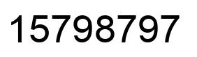 Número 15798797 imagen negro