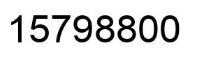 Número 15798800 imagen negro