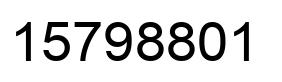 Número 15798801 imagen negro