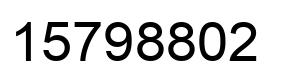 Número 15798802 imagen negro