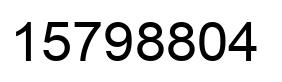 Número 15798804 imagen negro