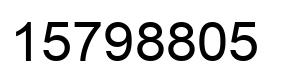 Número 15798805 imagen negro