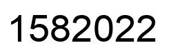 Number 1582022 black image