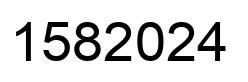 Number 1582024 black image