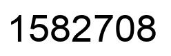 Number 1582708 black image