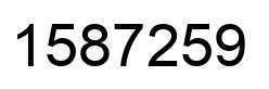 Number 1587259 black image