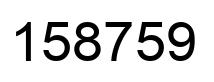 Number 158759 black image