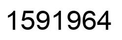 Number 1591964 black image