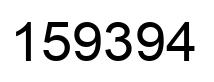 Number 159394 black image