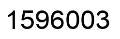 Number 1596003 black image