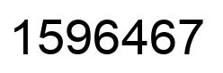 Number 1596467 black image