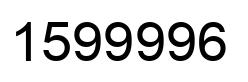 Number 1599996 black image