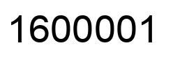 Number 1600001 black image