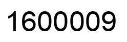 Number 1600009 black image