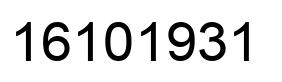 Número 16101931 imagen negro